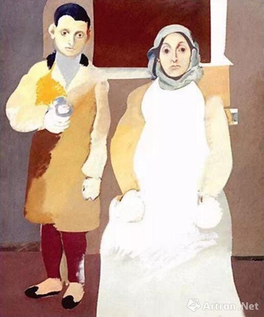 阿希尔·戈尔基《艺术家和他的母亲》