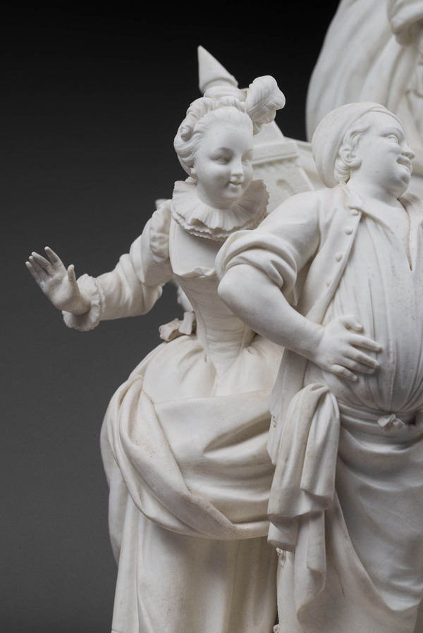 图8b 霍塞-弗朗索瓦-周瑟夫·勒·李驰设计的“堂吉诃德大战木偶”（局部），现陈列于巴黎摆钟艺廊。图片由巴黎摆钟艺廊提供（见http://www.lapendulerie.com/）。