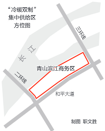 “冷暖雙制”集中供給區方位圖