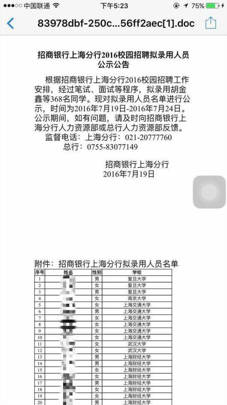 招商银行批量劝退上百名毕业生 三方协议成废纸