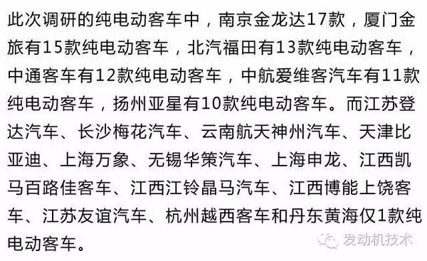 186款純電動客車續(xù)駛里程調查分析報告