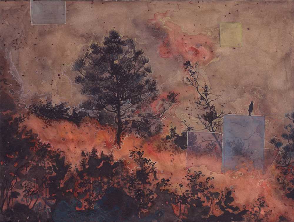 周金華作品 一個(gè)人的世界No.7 23x31cm 紙本水彩 2016.jpg