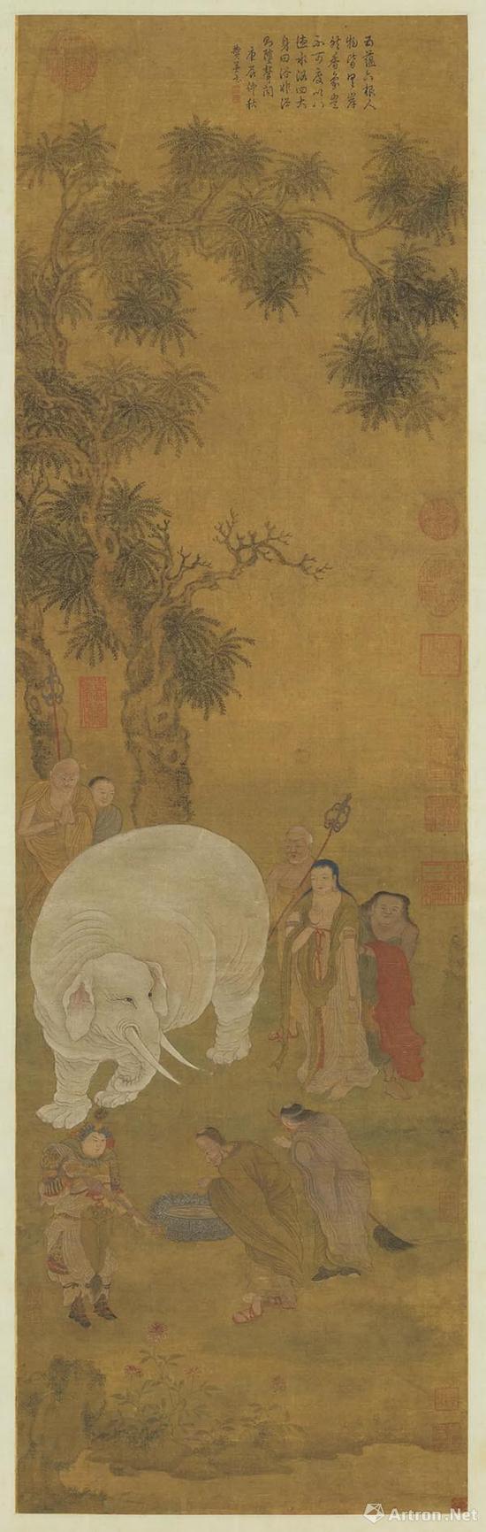 趙孟頫 浴象图 现藏于台北故宫博物院