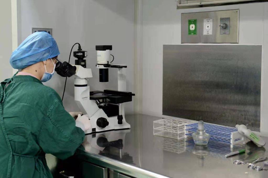 记者探访一个干细胞治疗研究实验室。记者　陈振海　摄