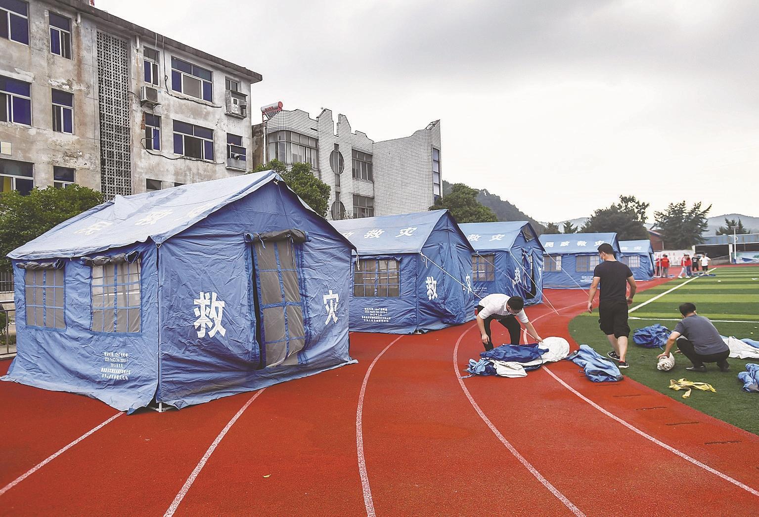 隨州市柳林鎮(zhèn)中心小學安置點 楚天都市報極目新聞記者黃士峰攝