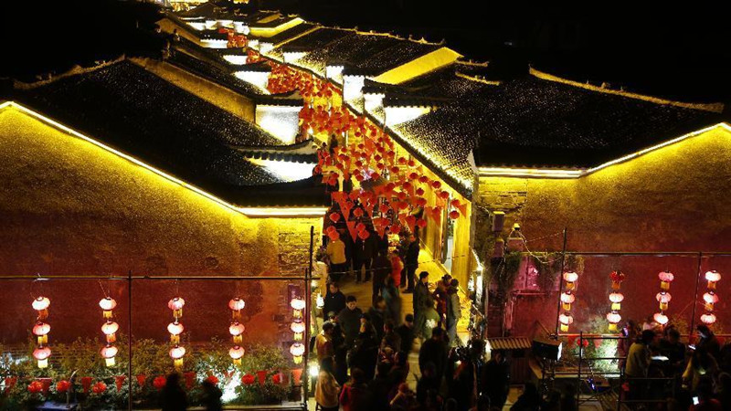 圖為鄖西縣上津鎮(zhèn)古城夜景。鄖軒文攝