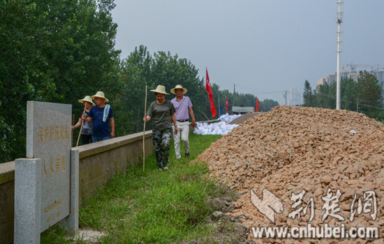 DSC_4975武汉市洪山区长征集团的农民巡堤队严阵以待。（记者 张先国 陈勇  摄）_副本.jpg